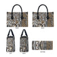 Africa Tribal Pattern Mixed Leopard Skin Leather Bag