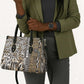 Africa Tribal Pattern Mixed Leopard Skin Leather Bag