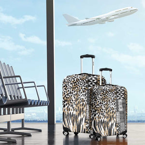 Africa Tribal Pattern Mixed Leopard Skin Luggage Cover - African Pride