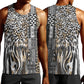 Africa Tribal Pattern Mixed Leopard Skin Men Tank Top - African Pride