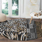 Africa Tribal Pattern Mixed Leopard Skin Round Carpet - African Pride