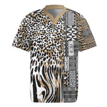 Africa Tribal Pattern Mixed Leopard Skin Rugby Jersey - African Pride