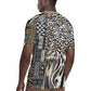 Africa Tribal Pattern Mixed Leopard Skin Rugby Jersey - African Pride