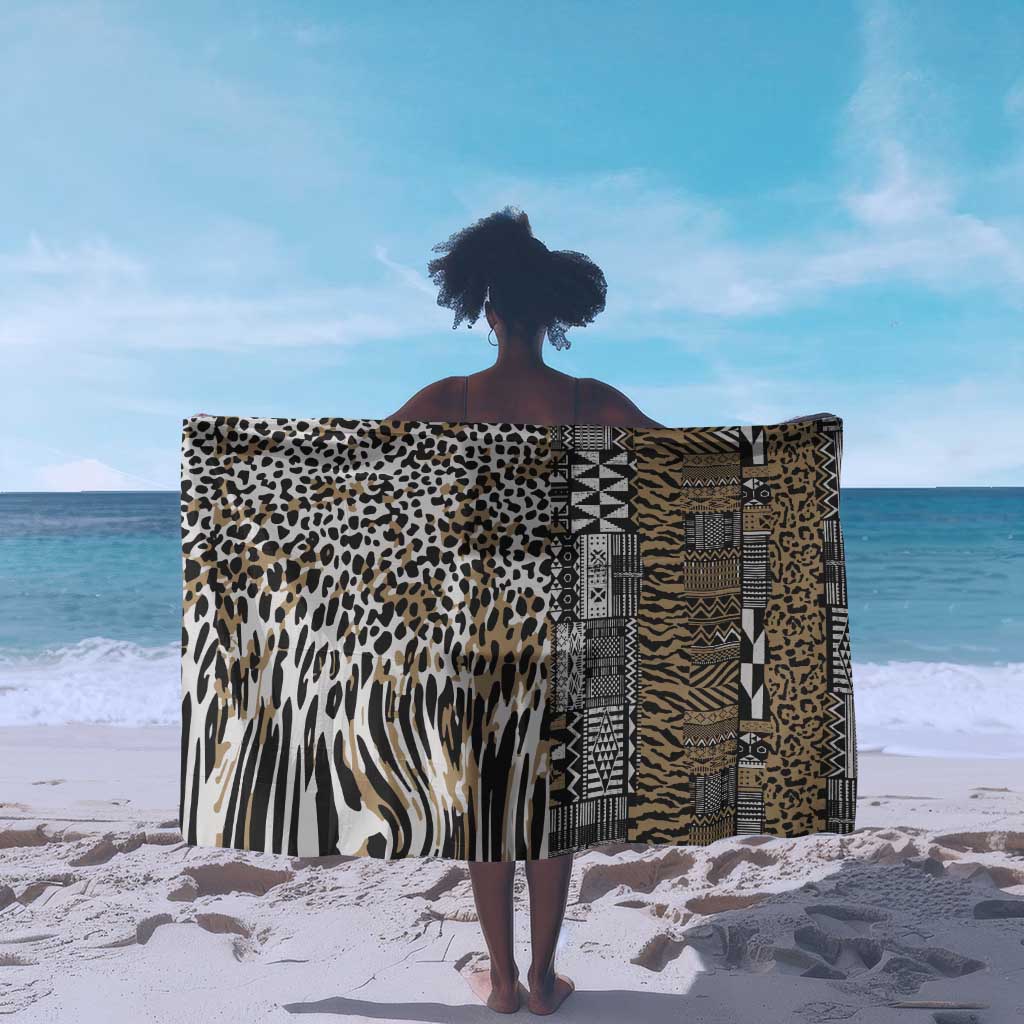Africa Tribal Pattern Mixed Leopard Skin Sarong - African Pride
