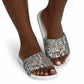 Africa Tribal Pattern Mixed Leopard Skin Slide Sandals
