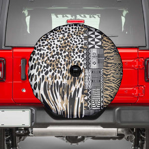 Africa Tribal Pattern Mixed Leopard Skin Spare Tire Cover - African Pride