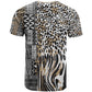 Africa Tribal Pattern Mixed Leopard Skin T shirt - African Pride