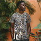 Africa Tribal Pattern Mixed Leopard Skin T shirt - African Pride