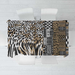 Africa Tribal Pattern Mixed Leopard Skin Tablecloth - African Pride
