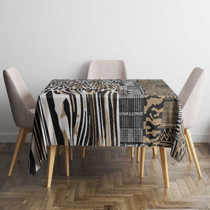 Africa Tribal Pattern Mixed Leopard Skin Tablecloth - African Pride