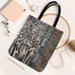 Africa Tribal Pattern Mixed Leopard Skin Tote Bag