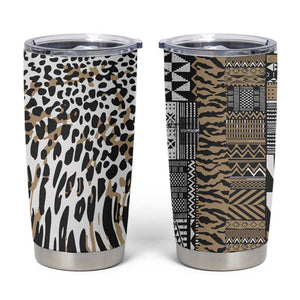 Africa Tribal Pattern Mixed Leopard Skin Tumbler Cup - African Pride