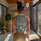 Africa Tribal Pattern Mixed Leopard Skin Women Sleeveless Polo Shirt - African Pride