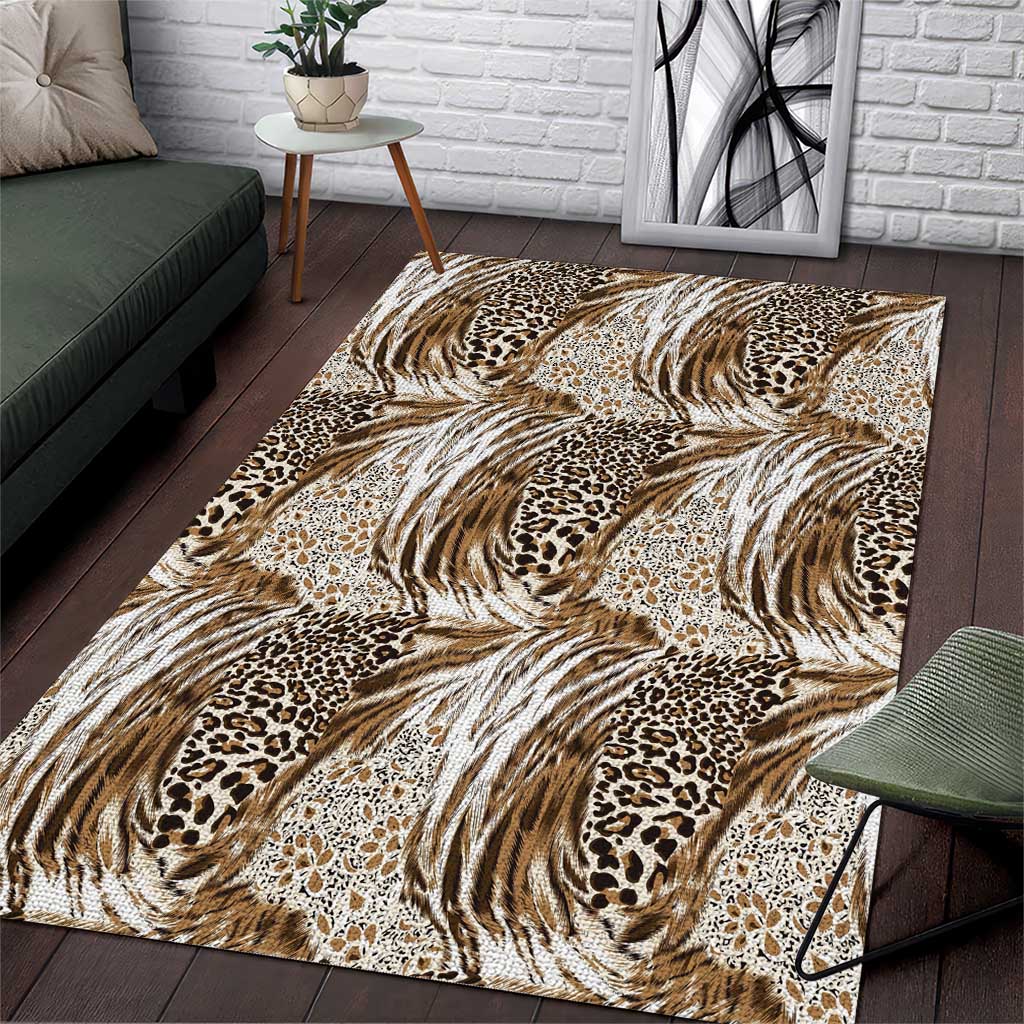 African Wild Animal Skins Area Rug Leopard Pattern by African Pride