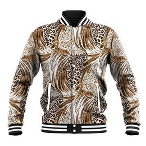 African Wild Animal Skins Baseball Jacket Leopard Pattern - African Pride
