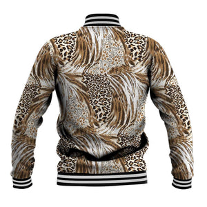 African Wild Animal Skins Baseball Jacket Leopard Pattern - African Pride