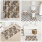 African Wild Animal Skins Bathroom Set Leopard Pattern