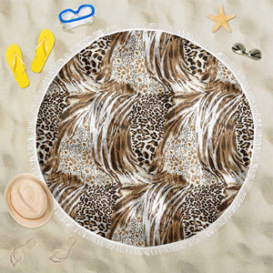 African Wild Animal Skins Beach Blanket Leopard Pattern - African Pride