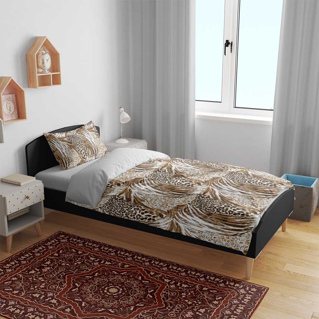 African Wild Animal Skins Bedding Set Leopard Pattern - African Pride