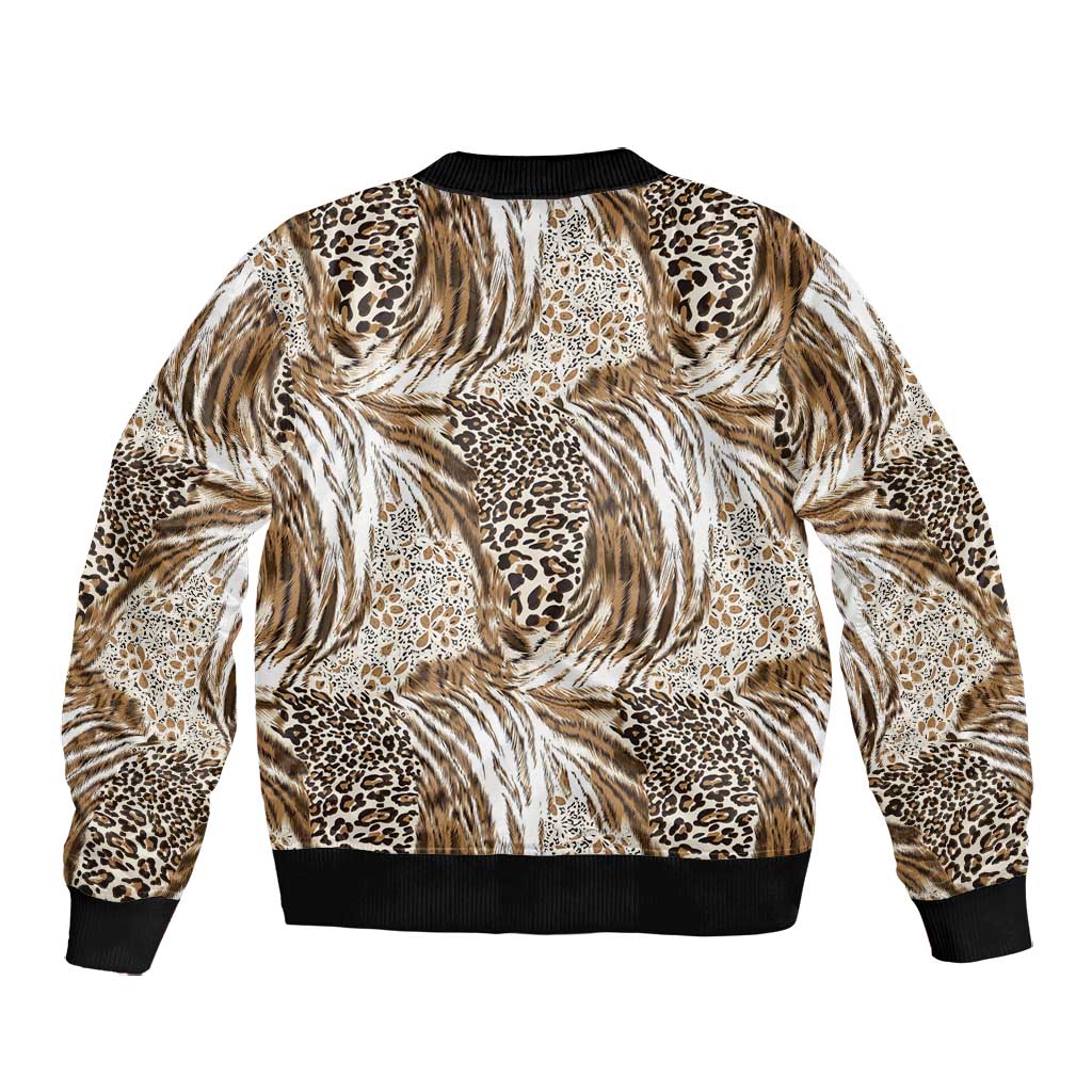 African Wild Animal Skins Bomber Jacket Leopard Pattern - African Pride