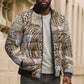 African Wild Animal Skins Bomber Puffer Jacket Leopard Pattern