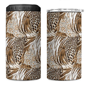 African Wild Animal Skins 4 in 1 Can Cooler Tumbler Leopard Pattern - African Pride