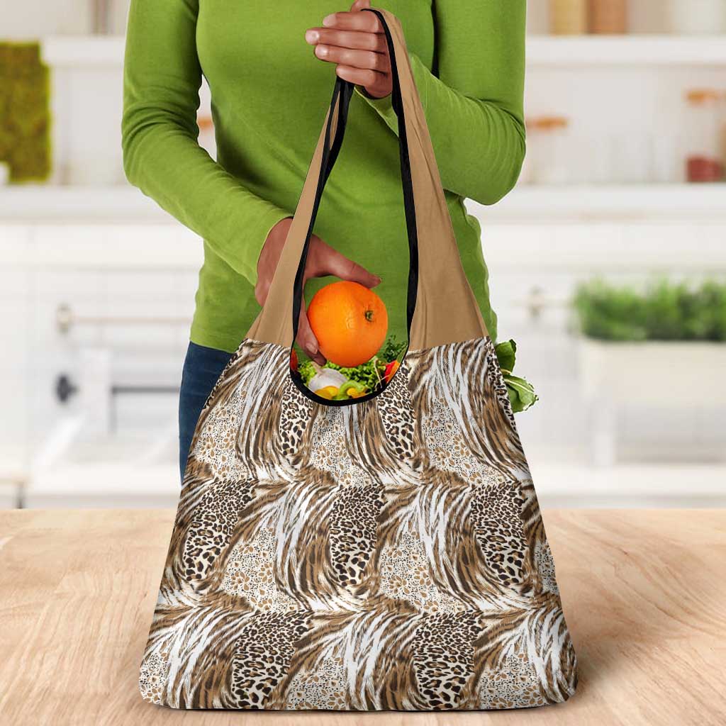 African Wild Animal Skins Grocery Bag Leopard Pattern - African Pride