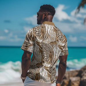 African Wild Animal Skins Hawaiian Shirt Leopard Pattern - African Pride