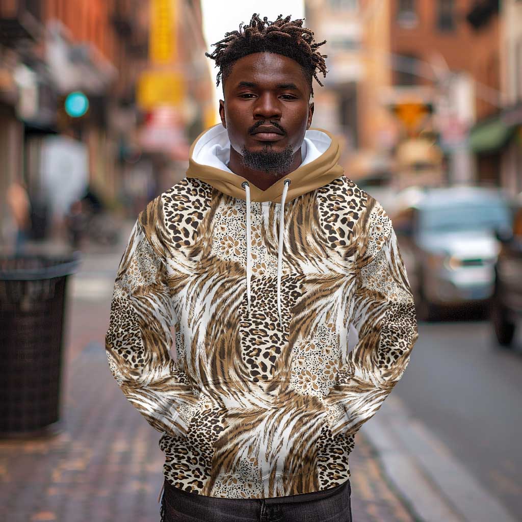African Wild Animal Skins Hoodie Leopard Pattern - African Pride