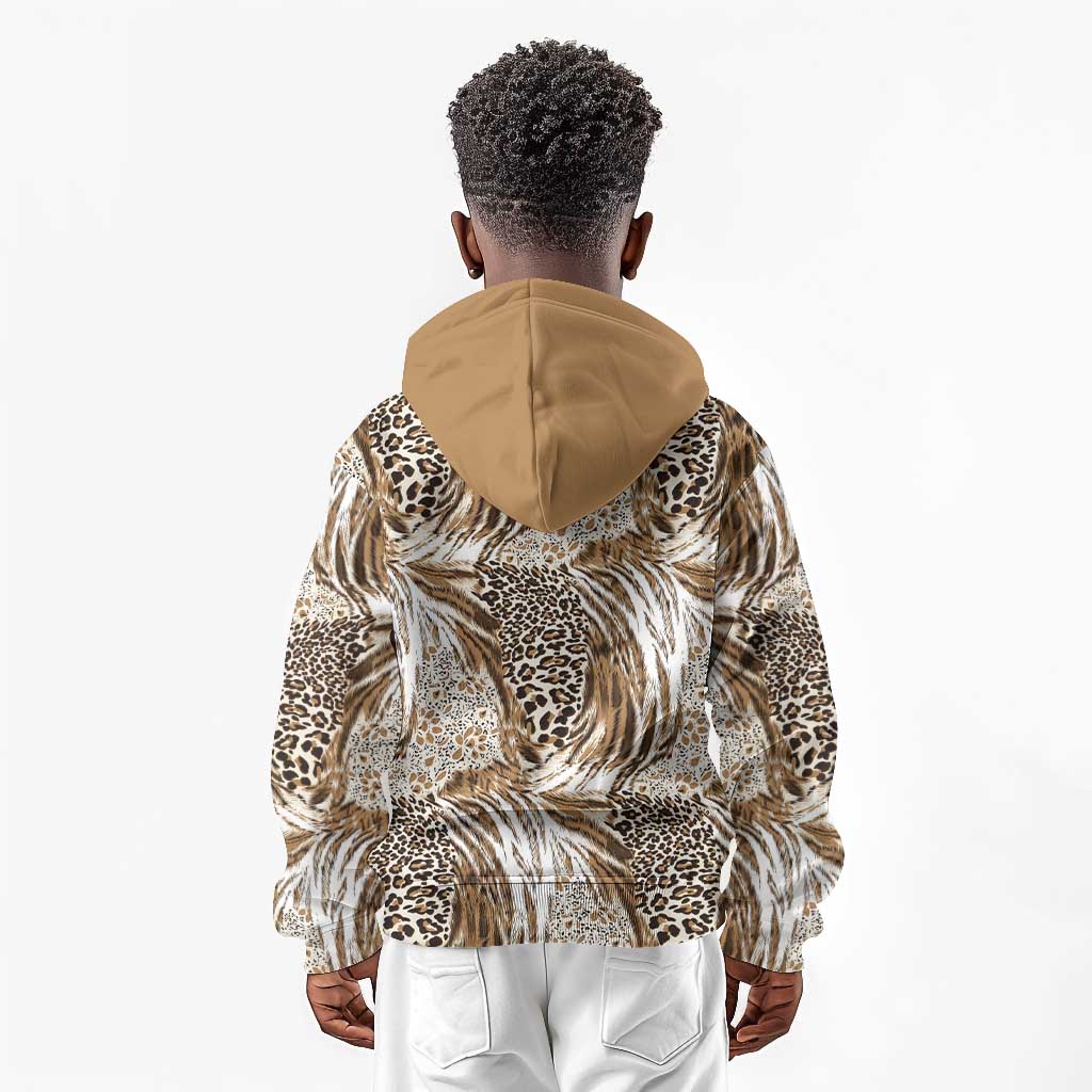 African Wild Animal Skins Kid Hoodie Leopard Pattern - African Pride