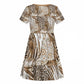 African Wild Animal Skins Kid Short Sleeve Dress Leopard Pattern - African Pride