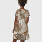 African Wild Animal Skins Kid Short Sleeve Dress Leopard Pattern - African Pride