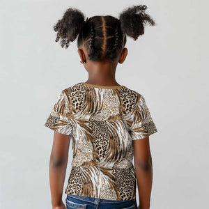 African Wild Animal Skins Kid T shirt Leopard Pattern - African Pride