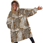 African Wild Animal Skins Kid Wearable Blanket Hoodie Leopard Pattern - African Pride