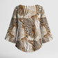 African Wild Animal Skins Kimono Sleeve Blouse Leopard Pattern