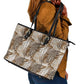 African Wild Animal Skins Leather Tote Bag Leopard Pattern - African Pride