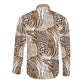 African Wild Animal Skins Long Sleeve Button Shirt Leopard Pattern - African Pride