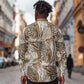 African Wild Animal Skins Long Sleeve Button Shirt Leopard Pattern - African Pride