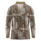 African Wild Animal Skins Long Sleeve Polo Shirt Leopard Pattern - African Pride