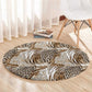 African Wild Animal Skins Round Carpet Leopard Pattern - African Pride