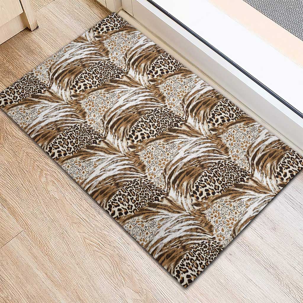 African Wild Animal Skins Rubber Doormat Leopard Pattern - African Pride