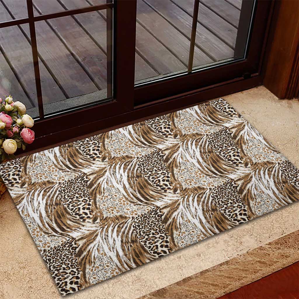 African Wild Animal Skins Rubber Doormat Leopard Pattern - African Pride