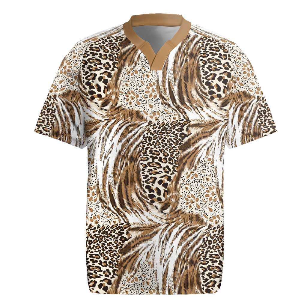 African Wild Animal Skins Rugby Jersey Leopard Pattern - African Pride