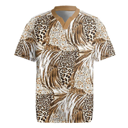 African Wild Animal Skins Rugby Jersey Leopard Pattern - African Pride