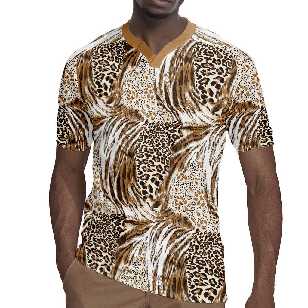 African Wild Animal Skins Rugby Jersey Leopard Pattern - African Pride