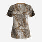 African Wild Animal Skins Scrub Top Leopard Pattern