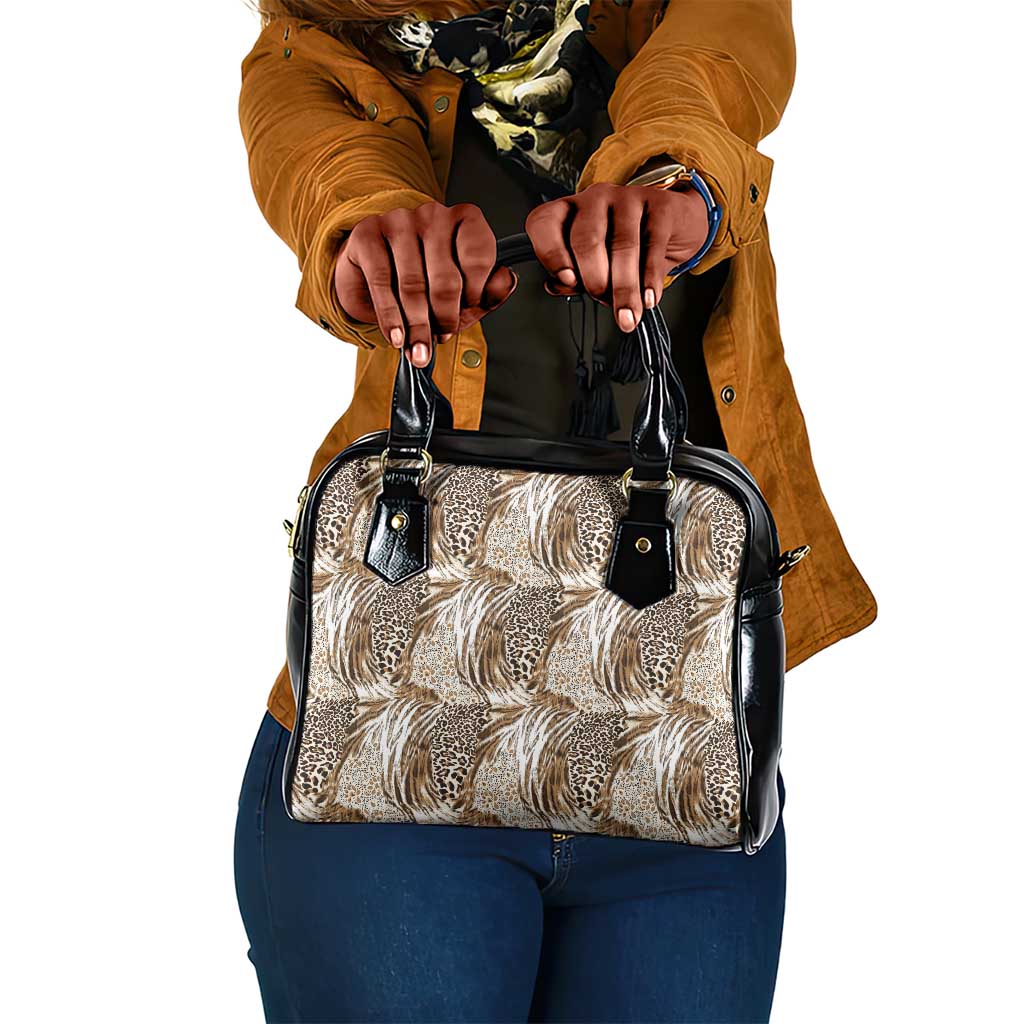 African Wild Animal Skins Shoulder Handbag Leopard Pattern - African Pride