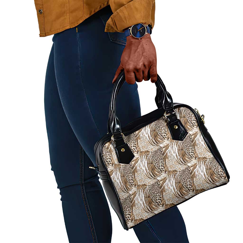 African Wild Animal Skins Shoulder Handbag Leopard Pattern - African Pride