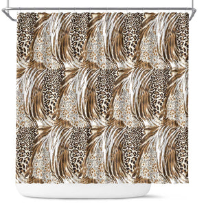 African Wild Animal Skins Shower Curtain Leopard Pattern - African Pride