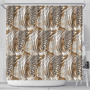 African Wild Animal Skins Shower Curtain Leopard Pattern - African Pride